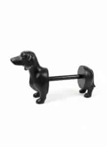 Dachshund-Paper-towel-Holder-Black-Finish