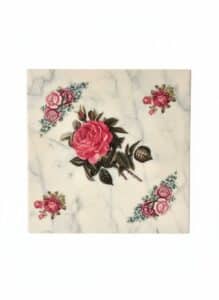 Decorative-Marble-Tile-with-Floral-Decal