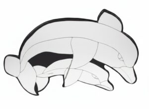 Dolphin-Shaped-Broken-Mirror-Wall-Decor