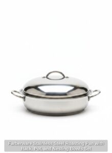 Farberware-Stainless-Steel-Roasting-Pan-with-Rack-Pot-and-Nesting-Bowls-Set-third-image