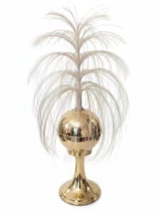 Fiber-Optic-Lamp-with-Gold-Globe-Base-and-Fountain-Effect