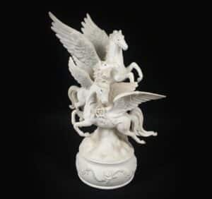 Figurines-and-Collectibles-Display-Featuring-Pegasus-Carousel-Horses-and-Angels-third-image
