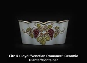 Fitz-Floyd-Venetian-Romance-Ceramic-Planter-or-Container
