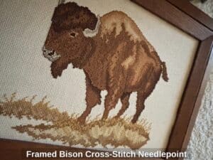 Framed-Bison-Cross-Stitch-Needlepoint-second-image