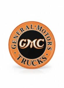 General-Motors-GMC-Trucks-Round-Metal-Sign