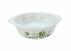 Glasbake-Green-Daisy-Casserole-Dish