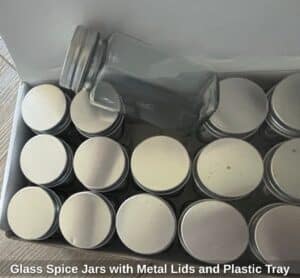 Glass-Spice-Jars-with-Metal-Lids-and-Plastic-Tray-second-image