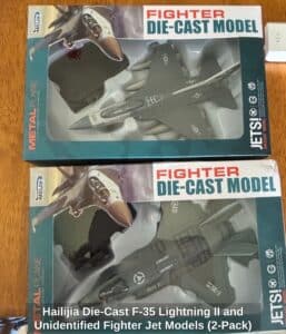 Hailijia-Die-Cast-F-Lightning-II-and-Unidentified-Fighter-Jet-Models-Pack