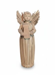 Hand-Carved-Corn-Husk-Angel-with-Lyre-Figurine