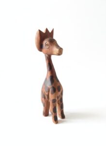 Hand-Carved-Wooden-Giraffe-Figurine-African-Art