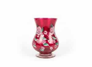 Hand-Painted-Floral-Glass-Vase-Set-third-image