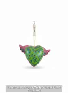 Hand-Painted-Paper-Mache-Winged-Heart-Ornament