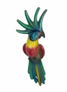 Hand-Painted-Tropical-Bird-and-Butterfly-Garden-Ornaments-Alebrije-Style-second-image