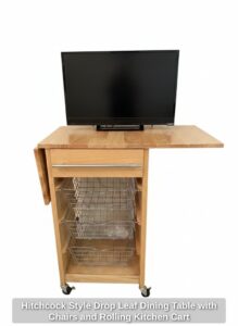 Hitchcock-Style-Drop-Leaf-Dining-Table-with-Chairs-and-Rolling-Kitchen-Cart