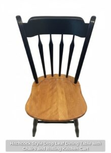 Hitchcock-Style-Drop-Leaf-Dining-Table-with-Chairs-and-Rolling-Kitchen-Cart-fourth-image