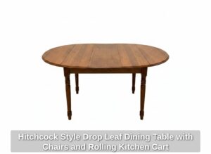 Hitchcock-Style-Drop-Leaf-Dining-Table-with-Chairs-and-Rolling-Kitchen-Cart-third-image
