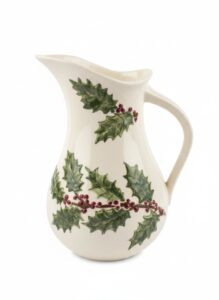 Holland-Mold-Christmas-Holly-Pitcher