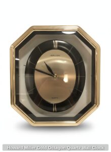 Howard-Miller-Gold-Octagon-Quartz-Wall-Clock