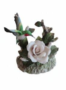 Hummingbird-and-Rose-Porcelain-Figurine