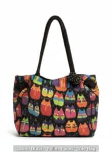 Laurel-Burch-Feline-Faces-Tote-Bag