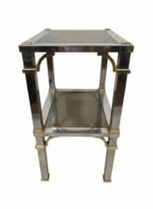 Maison-Jansen-Style-Chrome-and-Brass-Side-Table