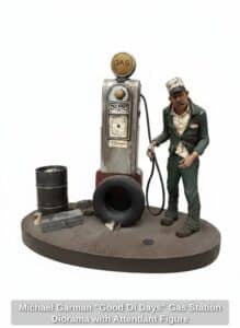Michael-Garman-Good-Ol-Days-Gas-Station-Diorama-with-Attendant-Figure