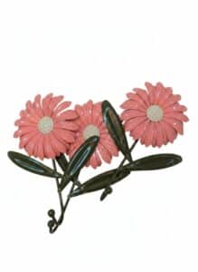 Mid-Century-Enamel-Daisy-Flower-Brooch-Pin