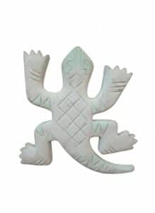 Mid-Century-Modern-Hand-Painted-Mexican-Ceramic-Lizard-Wall-Decor