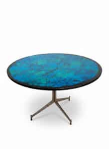 Mid-Century-Modern-Sputnik-Style-Swirl-Top-Dining-Table-with-Resin-or-Enamel-Top
