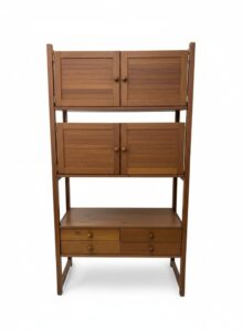 Mid-Century-Modern-Style-Wood-Cabinet-with-Drawers-and-Doors