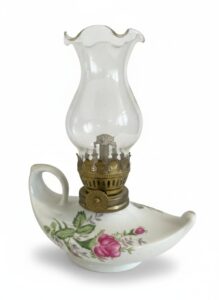 Miniature-Ceramic-Floral-Oil-Lamp