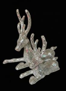 Mirrored-Mosaic-Deer-Sculpture-Set