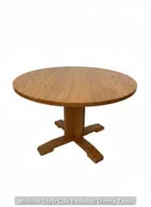 Mission-Style-Oak-Pedestal-Dining-Table