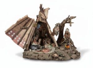 Native-American-Diorama-with-Teepee-and-Figures-second-image