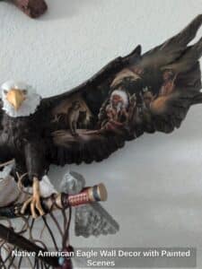 Native-American-Eagle-Wall-Decor-with-Painted-Scenes-second-image
