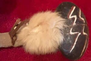 Native-American-Style-Ceremonial-Rattle-or-Club-with-Lightning-Bolt-Motif-second-image
