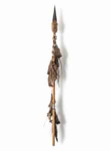 Native-American-Style-Spear-with-Feathers-and-Beads