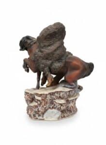Native-American-Warrior-on-Horseback-with-Wolves-Figurine-by-C.A.-Pardell-second-image