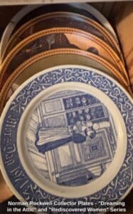 Norman-Rockwell-Collector-Plates-Dreaming-in-the-Attic-and-Rediscovered-Women-Series