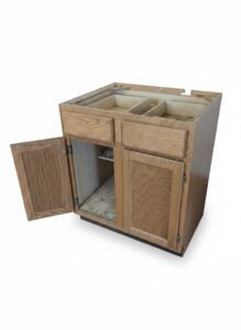 Oak-Kitchen-Base-Cabinet-with-Two-Drawers-and-Two-Doors