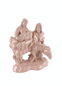 Pink-Ceramic-Nativity-Scene-Figurine