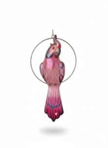 Pink-Glass-Parrot-Hanging-Decoration