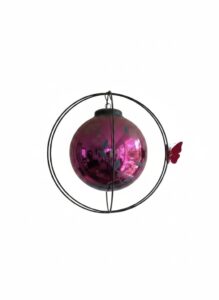 Pink-Iridescent-Glass-Orb-with-Metal-Frame-and-Butterfly-Accent