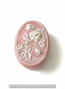 Pink-Rose-Incolay-Stone-Trinket-Box