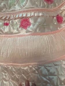 Pink-Satin-Quilted-Bedspread-with-Embroidered-Roses-and-Pleated-Trim-second-image