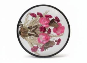 Postmodern-Tessellated-Stone-and-Glass-Side-Table-second-image