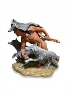 Provincial-Mold-Native-American-Indian-Wolves-Figurine