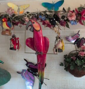 Red-Macaw-Metal-Wall-Art