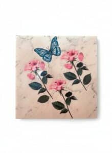 Resin-Art-Panel-with-Roses-and-Butterfly