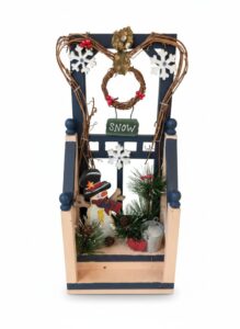 Rustic-Sleigh-with-Snowman-and-Pine-Accents-Decorative-Display